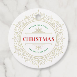 Eleganter Verzierter Rahmen Feiertag Gruß Geschenkanhänger