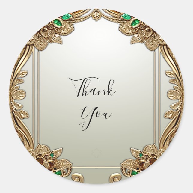 Eleganter Verzierter Sticker (Vorderseite)