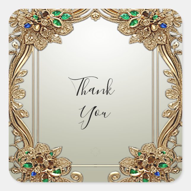 Eleganter Verzierter Sticker (Vorderseite)