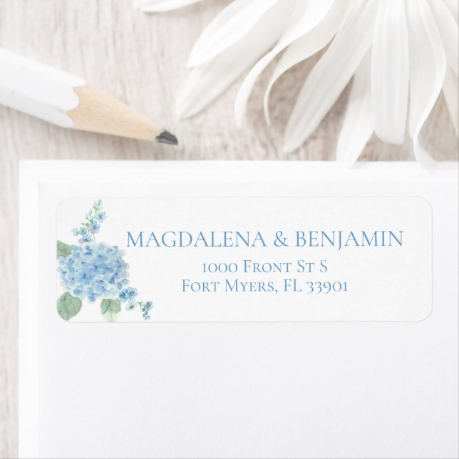 Eleganter Viktorianisch Garden Blue Hydrangea Wedd (Insitu)