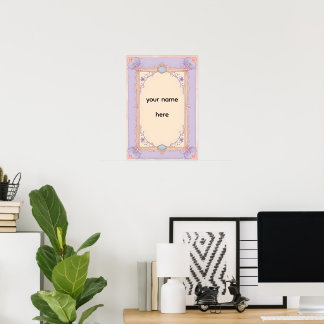 Eleganter viktorianischer Pastellrahmen Poster