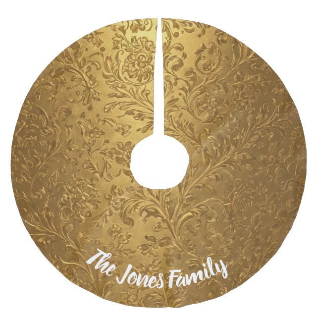 Eleganter Viktorianischer Weihnachtsakzent in der  Polyester Weihnachtsbaumdecke (Vorderseite)