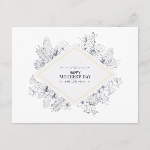 Eleganter Vintag glücklicher Muttertag   Postkarte