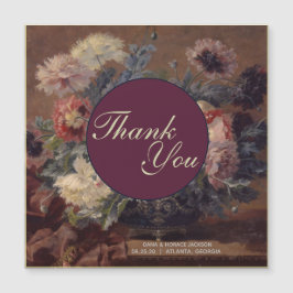 Eleganter Vintag rosa Blauer Biva Korb von Peonies Magnetkarte