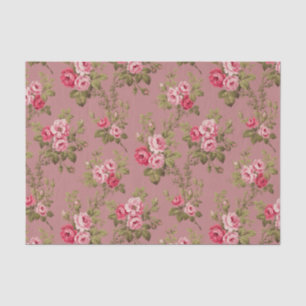Eleganter Vintag rosa Rosen-alter Rose Hintergrund Seidenpapier
