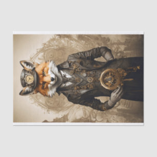 Eleganter Vintag Steampunk Fox Seidenpapier