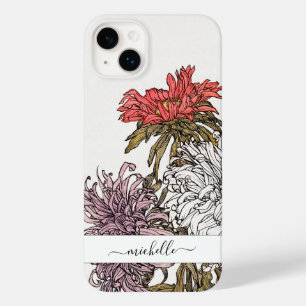 Eleganter Vintage-Blumen-Script-Name Case-Mate iPhone 14 Plus Hülle
