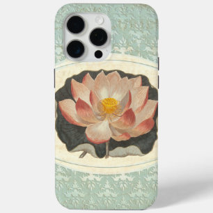 Eleganter Vintage-Botanikdruck einer Lotusblüte Case-Mate iPhone Hülle