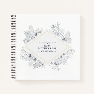 Eleganter Vintage Froher Muttertag Notizbuch