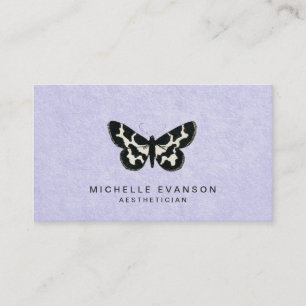 Eleganter Vintage-Schmetterling Lavendel-Lila Visitenkarte