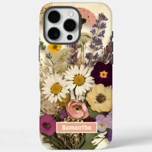 Eleganter Vintage-Sträußchen aus gepressten Blumen iPhone 16 Pro Max Hülle