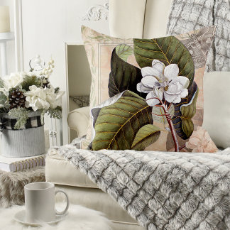 Eleganter Vintage-Süd-Magnolie-Chic Kissen