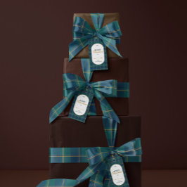 Eleganter vintage Tartan Karo Weihnachten Satinband