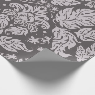 Eleganter Vintager Barock Damask Geschenkpapier