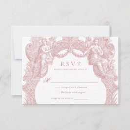 Eleganter Vintager Barockrahmen Hochzeit RSVP Einladung