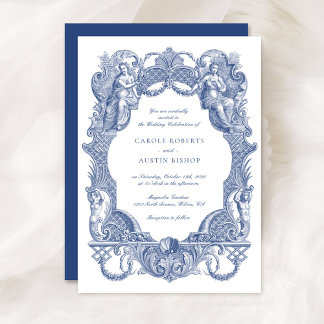 Eleganter Vintager Barockstil Einladung