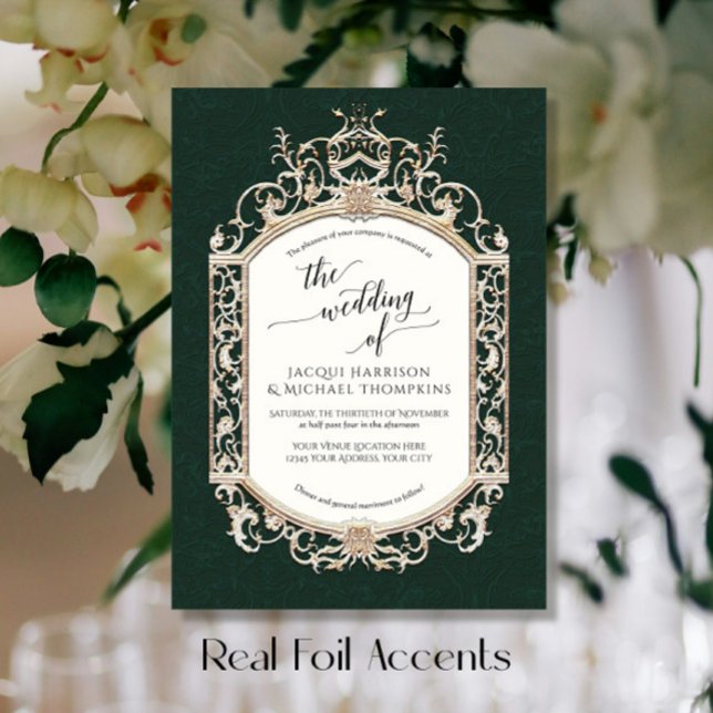 Eleganter Vintager Barockstil Folieneinladung (Von Creator hochgeladen)