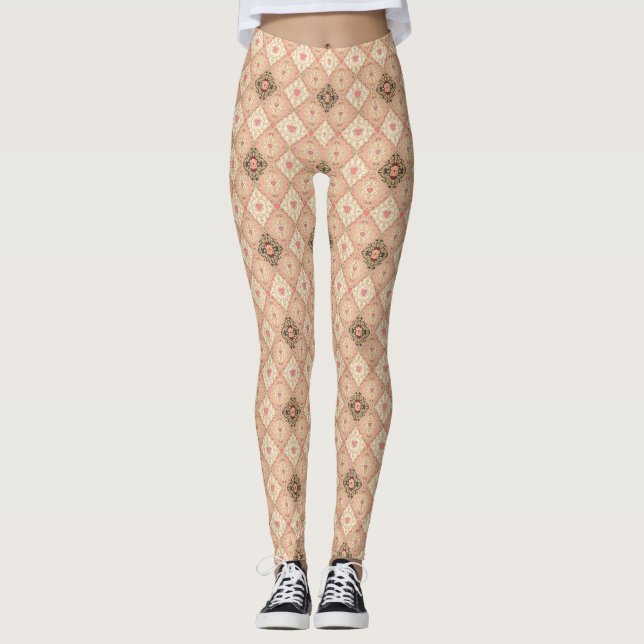 Eleganter Vintager Barocktag Leggings (Vorderseite)