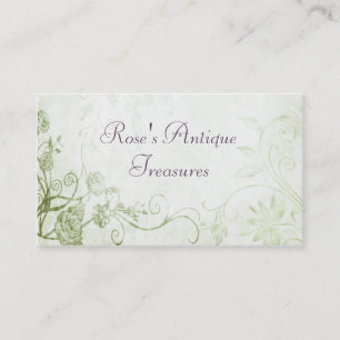 Eleganter Vintager Blume Shop Visitenkarte