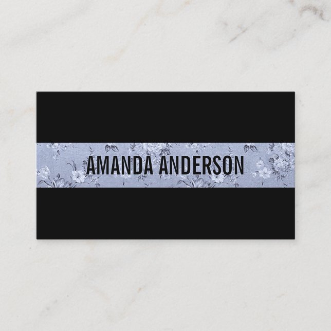Eleganter Vintager Blumenlavender | Visitenkarte (Vorderseite)