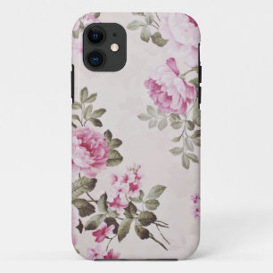 Eleganter Vintager BlumenRose iPhone Fall 11 Hülle