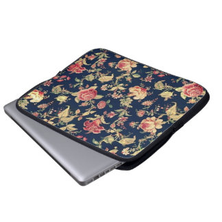 Eleganter Vintager BlumenRosen-Elektronik-Fall Laptopschutzhülle