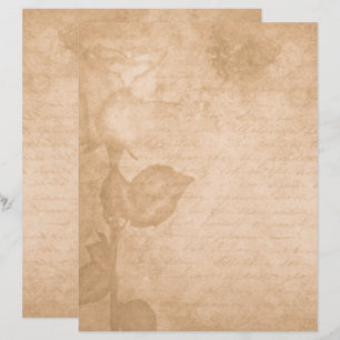 Eleganter Vintager Blumenschrift