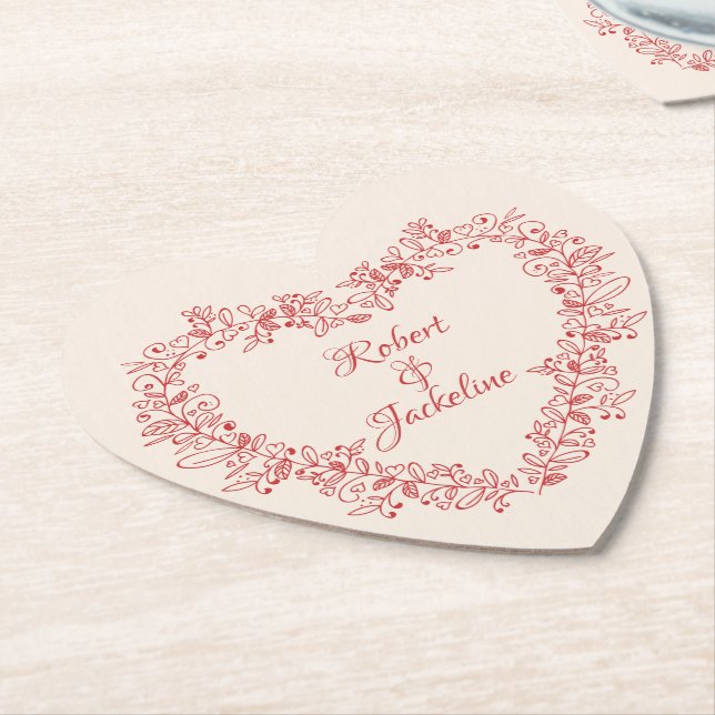 Eleganter Vintager Blumenstrauß Valentinstag Untersetzer (angewinkelt)