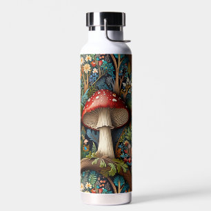 Eleganter Vintager bohemianischer Pilzwald Trinkflasche