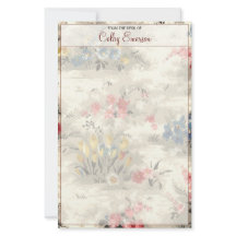 Eleganter Vintager Botanischer Burgundy-Text