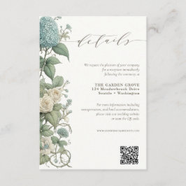 Eleganter Vintager Botanischer Hochzeitsstichtenco Begleitkarte