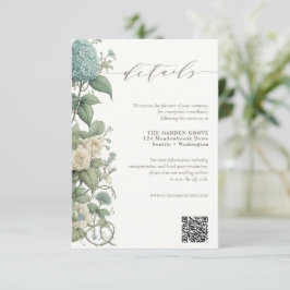 Eleganter Vintager Botanischer Hochzeitsstichtenco Begleitkarte