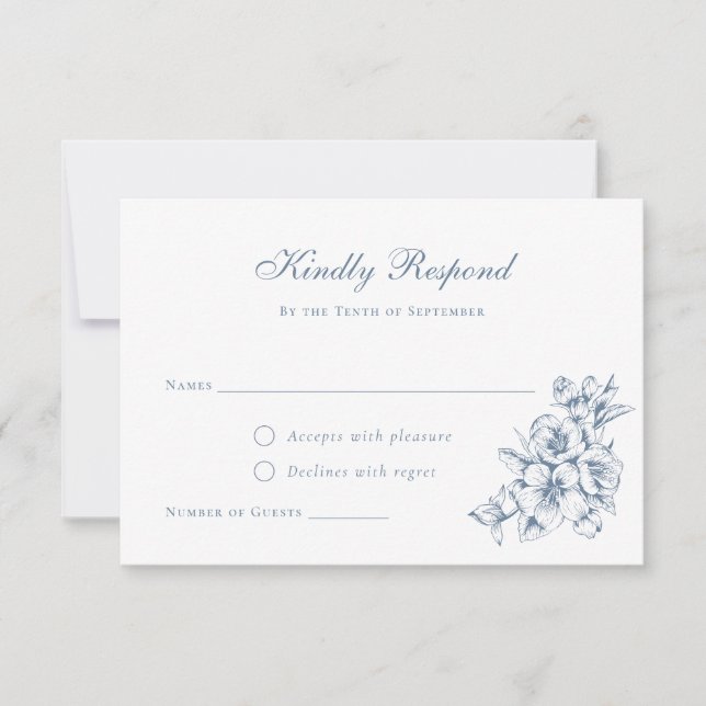 Eleganter Vintager botanischer Hochzeitstag Einladung (Vorderseite)