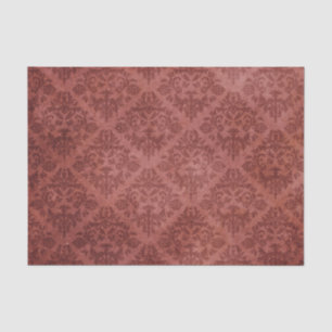 Eleganter Vintager Burgunder Blumenchicdamast Seidenpapier