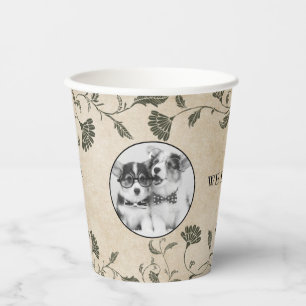 Eleganter Vintager Chic, den wir zu Hundebüt mache Pappbecher