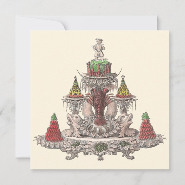 Eleganter Vintager Crawfish / Crayfish Boil Einladung (Vorderseite)