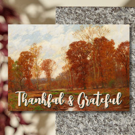 Eleganter Vintager, dankbarer und dankbarer Herbst Feiertagskarte