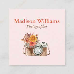 Eleganter Vintager Fotograf Quadratische Visitenkarte