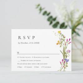 Eleganter Vintager Französischer Garten Blumengrün RSVP Karte