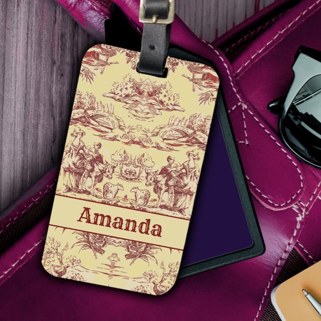 Eleganter Vintager, gelber Seeadler Gepäckanhänger (Von Creator hochgeladen)