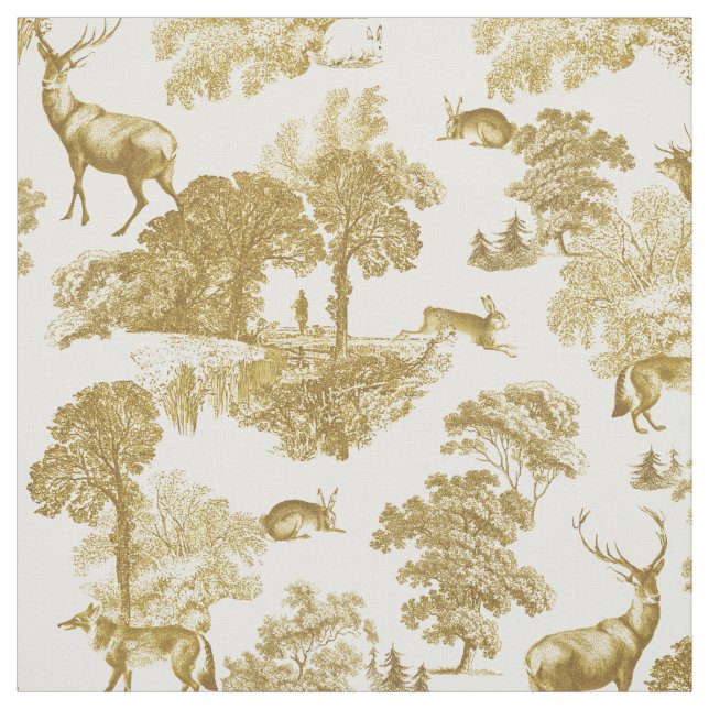 Eleganter Vintager Goldgräber Stoff (Muster)