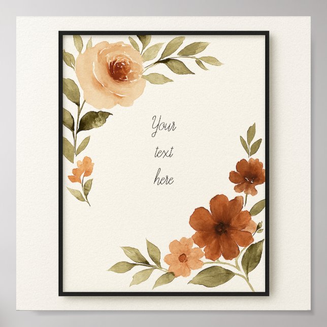 Eleganter, Vintager Goldrahmen auf Cremeweißunterl Poster (Vorne)
