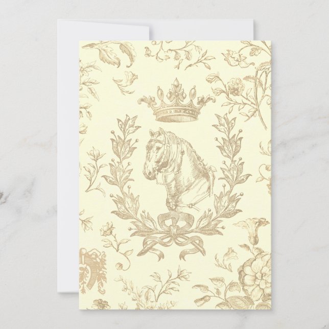 Eleganter Vintager Goldrausch Einladung (Vorderseite)