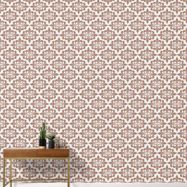 Eleganter Vintager Kaffee Mocha Brown Damask Tapete