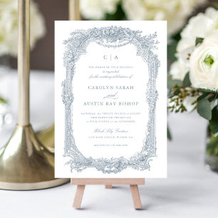 Eleganter Vintager Ornament-Rahmen Hochzeit Einladung