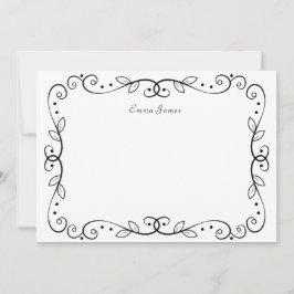 Eleganter, Vintager Ornamentik Mitteilungskarte