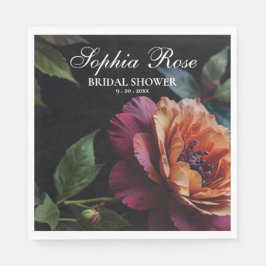 Eleganter Vintager Pachy-Rot-Blütenboho Serviette