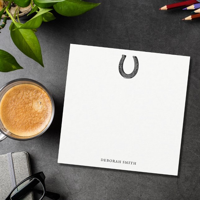 Eleganter Vintager Pferdeshoe Mitteilungskarte (Von Creator hochgeladen)