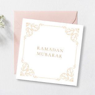 Eleganter Vintager Ramadan White-Frame-Gruß Feiertagskarte
