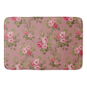 Eleganter Vintager Rosenboden und alte Rose Badematte
